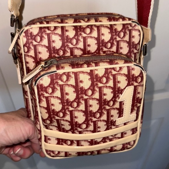 DIOR ♥️ Red trotter crossbody Classic Vintage adjustable web strap Authentic ♥️ - Picture 3 of 11